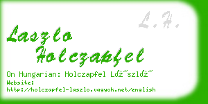 laszlo holczapfel business card